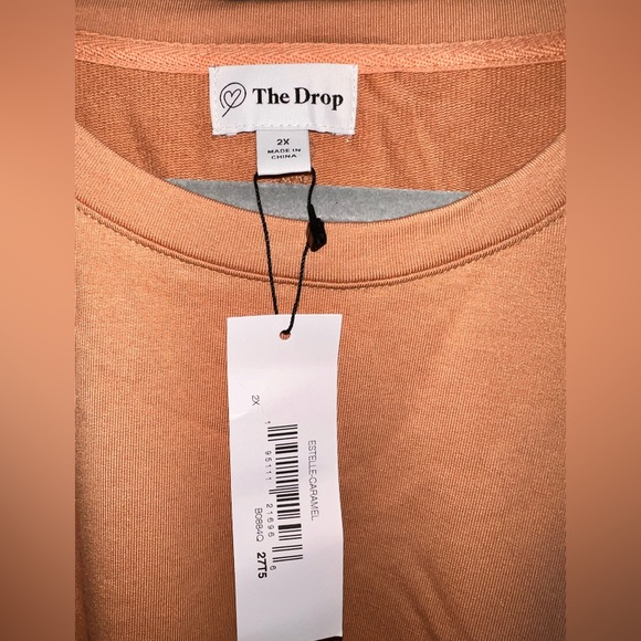 Rustic orange cotton sweater dress - Picture 3 of 7